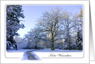 Path through Winter Wonderland - Frohe Weihnachten Christmas German card