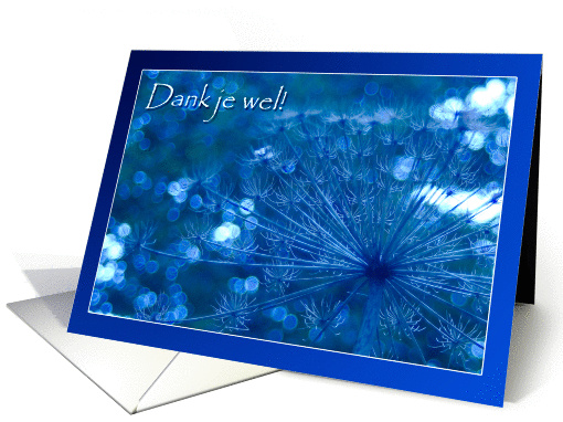 Dank je wel - Thank you Dutch Nederlands - Sparkling blue... (1131904)