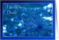 Herzlichen Dank - Sincere thanks German - Sparkling Blue Imagination card
