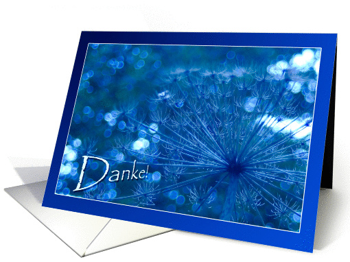 Danke - Thank you German Deutsch - Sparkling Blue Imagination card