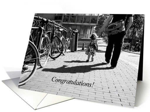 Walk safely first steps little girl - Congratulations... (1135044)