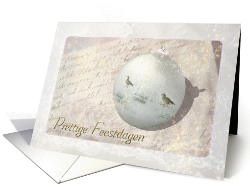 Victorian Holidays - Geese on Christmas ornament - Dutch... (1141540)