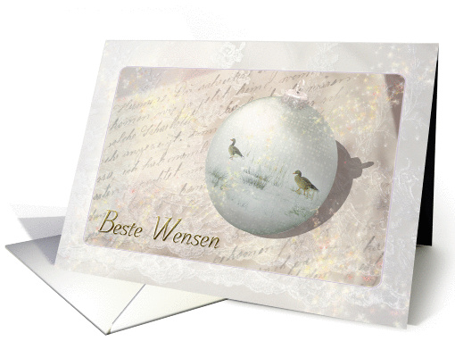 Victorian New Year - Geese on Christmas ornament - Dutch... (1141546)