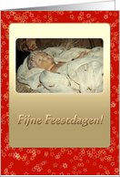 Baby Jesus in manger - Fijne Feestdagen Holidays Dutch Nederlands card