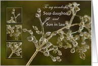 Merry Christmas Step daughter & Son in law - Crystal Elegance card