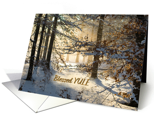 Light Filtering through - Blessed Yule and Happy Winter Solstice card