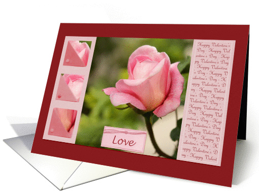 Pink Rose Love - Valentine's day collage card (1232434)