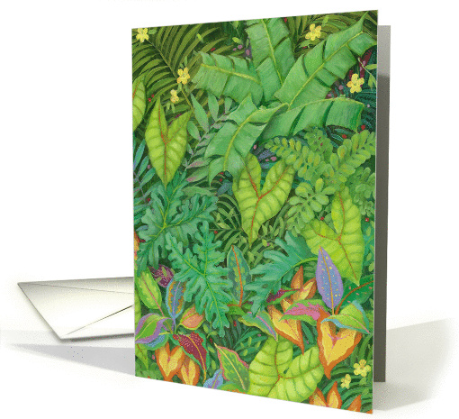 Jungle Foliage with Frogs Blank card (1099588)