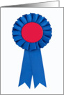 Well Done Blue and Red Ribbon Blank Note Card