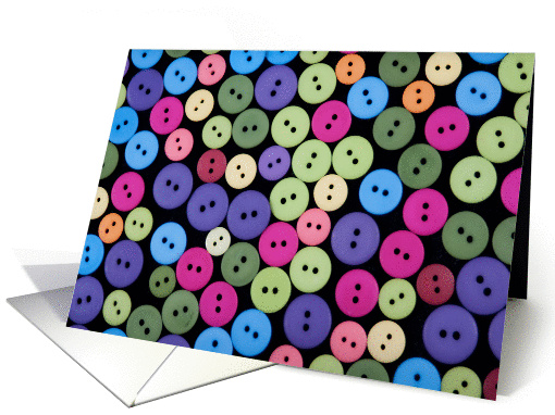 Fun Colorful Buttons Blank Note card (1099992)