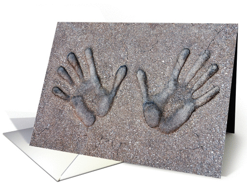 Jazz Hands Ten Fingers Imprint Blank Note card (1099998)