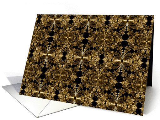 Golden Mural - Fractal Art card (1136548)