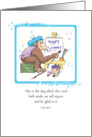 Birthday card with monkey and bible quote card