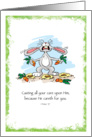 Encouragement from a Rabbit with bible quote card