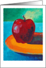 Apple on a Plate painting card