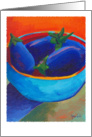 Eggplants in a Bowl painting card