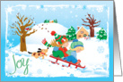 Sleigh ride in the Snow card