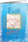 Christmas Card with Faith, Hope, Love and Joy card