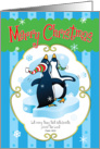 Merry Christmas, happy penguins card