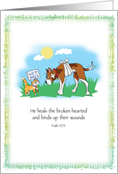 Get Well card with cat and dog card