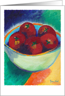 Tomatoes in a Bowl painting card