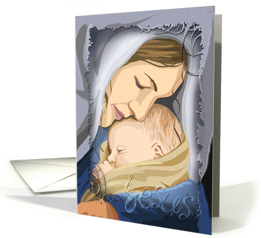 Mary Holding Baby Jesus card (1157444)