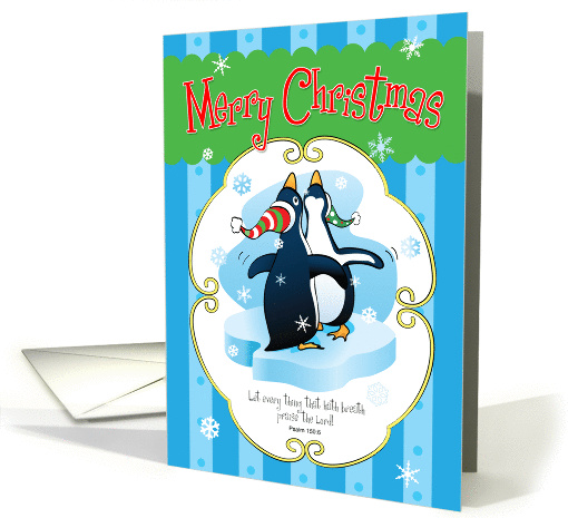 Merry Christmas, happy penguins card (1157458)