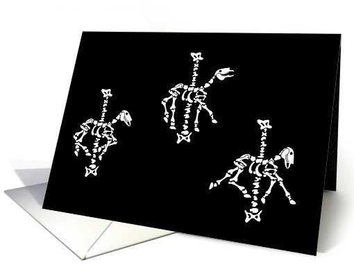 Carousel Horse Triad of Bones for Halloween card (1101140)
