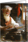 Santa’s Workshop Christmas Vintage card