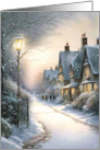Snow Village Christmas Card