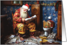 Relaxing And Taking A Bathroom Break At Christmas card