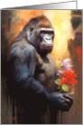 I’m Sorry Gorilla with flowers card