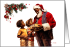 An African American Child’s Smile At Christmas card