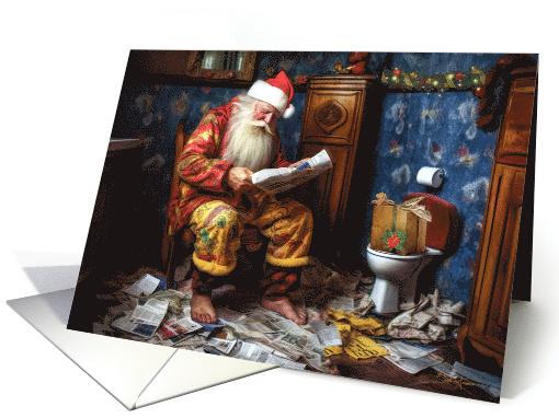 Relaxing And Taking A Bathroom Break At Christmas card (1766292)