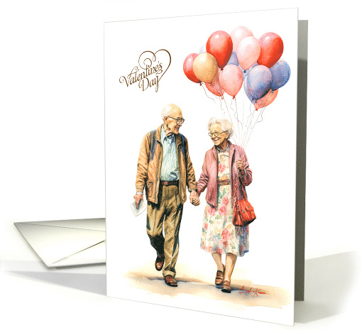 Timeless Love And Companionship Valentines Day Balloons card (1771210)