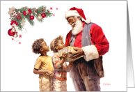 An African American Child’s Smile At Christmas card