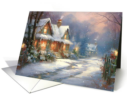 Embrace the Warmth of the Christmas Season Snow Cottage card (1808354)