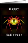 Smoke Spider Black Halloween card
