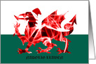 The Welsh Smoke Dragon Nadolig Llawen Christmas card