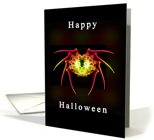 Smoke Spider Black Halloween card (1107490)