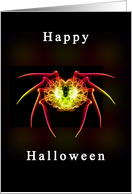 Smoke Spider Black Halloween card