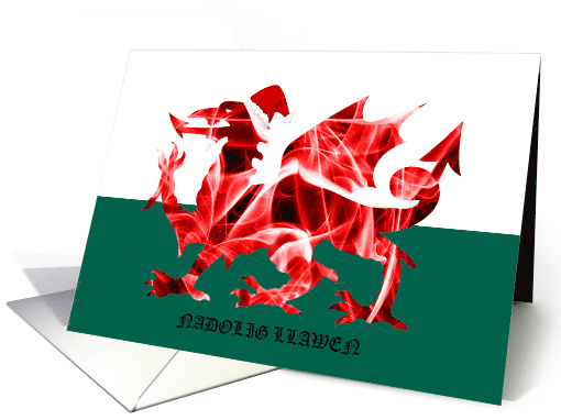 The Welsh Smoke Dragon Nadolig Llawen Christmas card (1548302)