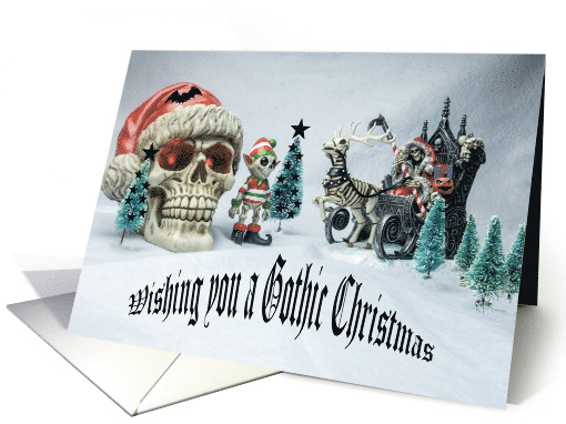 Gothic Christmas Santa Reapers Visit card (2000546)