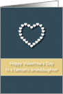 Fantastic Granddaughter Blue Tan Heart Valentine’s Day card