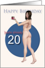 20th Sexy Pin Up Birthday card