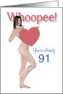 91st Whoopee Sexy Pin Up Birthday card