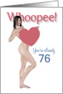 76th Whoopee Sexy Pin Up Birthday card