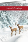 Fantasy Fawns Snowscene Season’s Greetings card