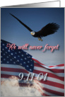 We Will Never Forget September 11 Patriot Day card