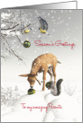 Parents Fantasy Fawn Birds Squirrel Christmas balls card